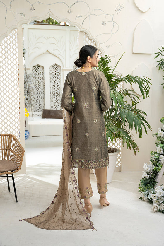 AIK ARZOO SPECIAL. Unstitched-3Pc Embroidered Cotton Suit