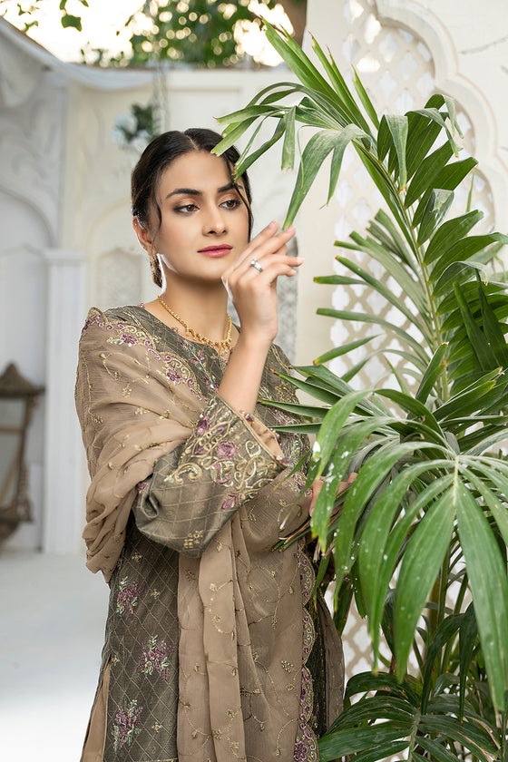 AIK ARZOO SPECIAL. Unstitched-3Pc Embroidered Cotton Suit