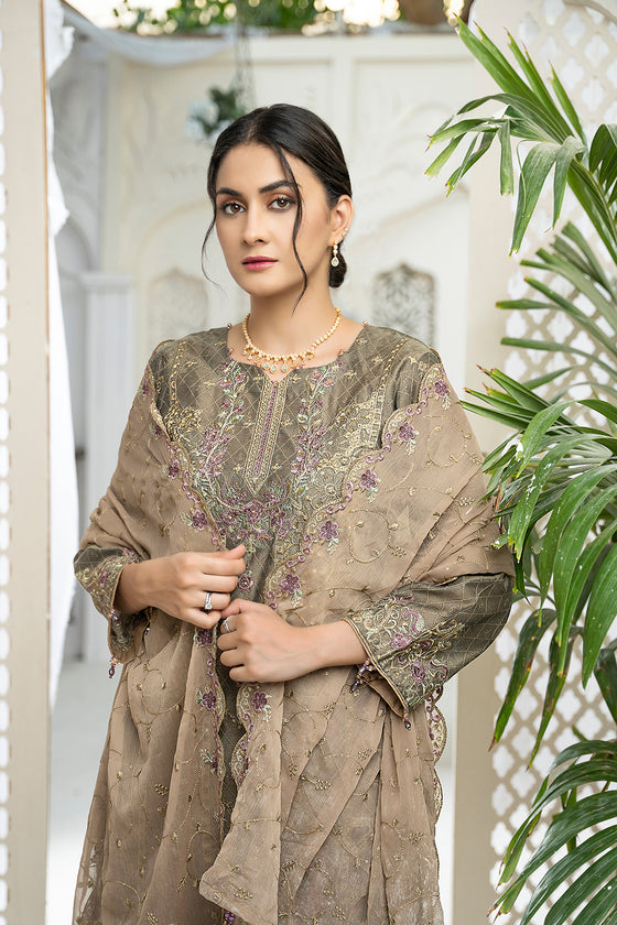 AIK ARZOO SPECIAL. Unstitched-3Pc Embroidered Cotton Suit