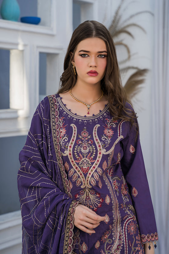 DAWAT-3PC UNSTITCHED EMBROIDERED SUITS