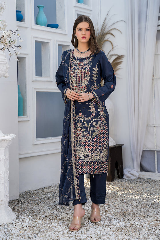 DAWAT-3PC UNSTITCHED EMBROIDERED SUITS