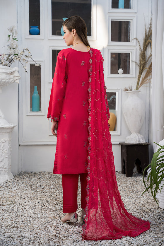 DAWAT-3PC UNSTITCHED EMBROIDERED SUITS