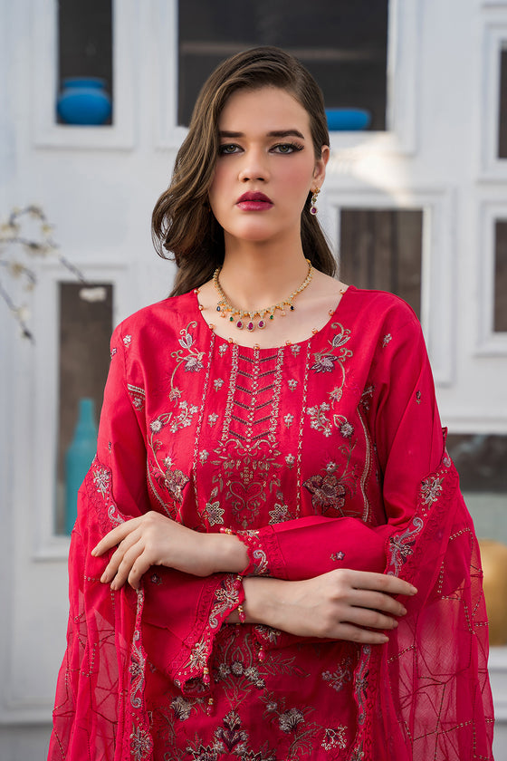 DAWAT-3PC UNSTITCHED EMBROIDERED SUITS