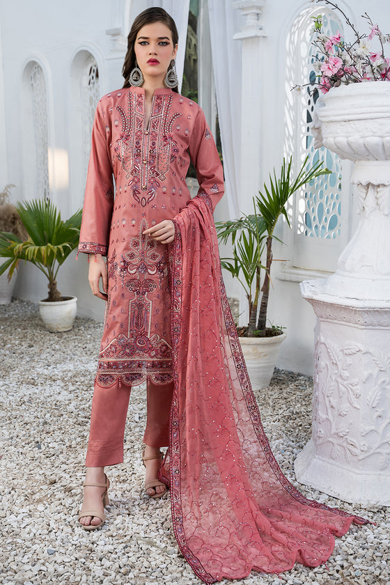 DAWAT-3PC UNSTITCHED EMBROIDERED SUITS