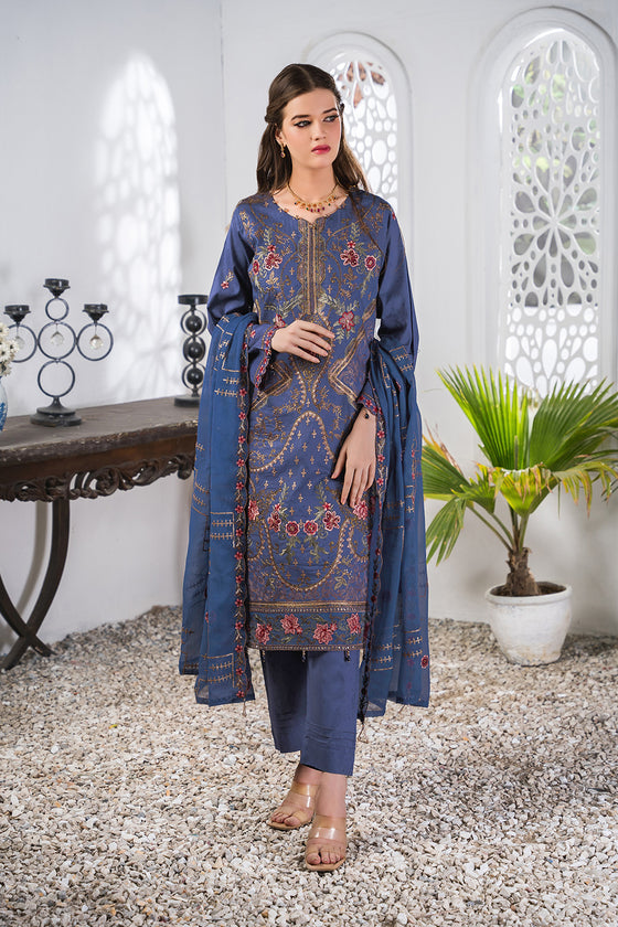 DAWAT-3PC UNSTITCHED EMBROIDERED SUITS