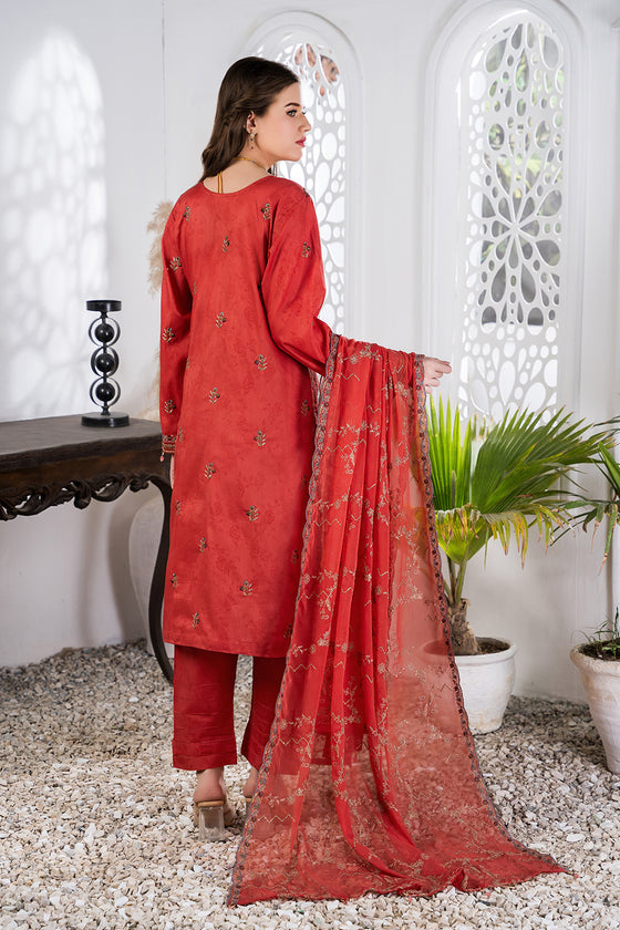 DAWAT-3PC UNSTITCHED EMBROIDERED SUITS