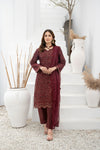 DILKASH -3pc Cotton Two Tune Embroidered suit