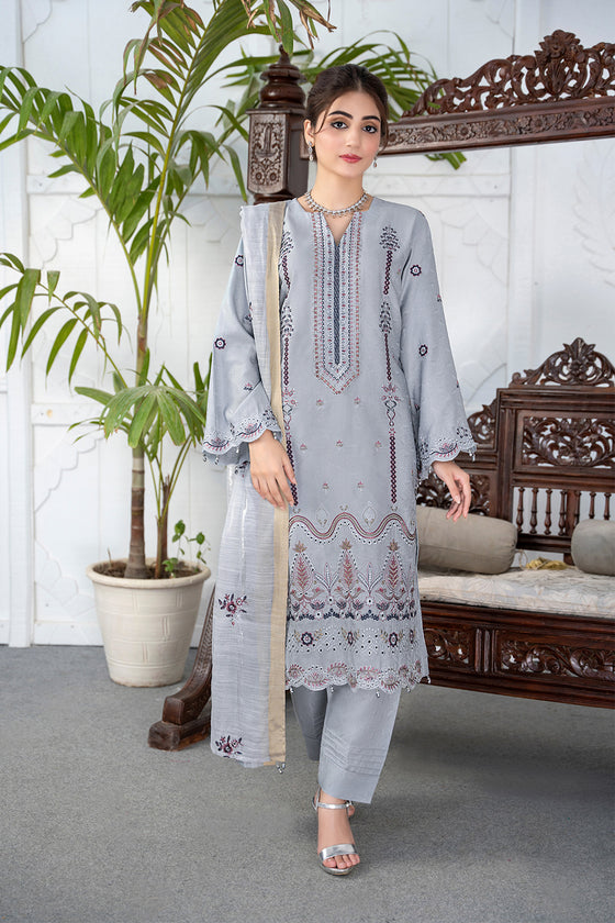 ESRA - 3pc Unstitched - Luxury Festive Self Jacquard