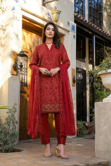  KARI PLATINUM -3pc Cotton Embroidered suit