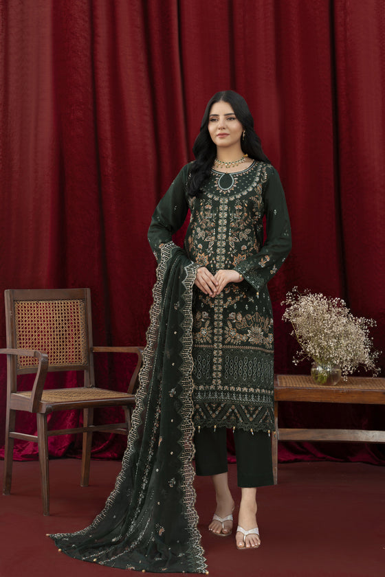 KHAAS EXCLUSIVE UNSTITCHED-3PC LUXURY FINE SWISS FESTIVE EDIT