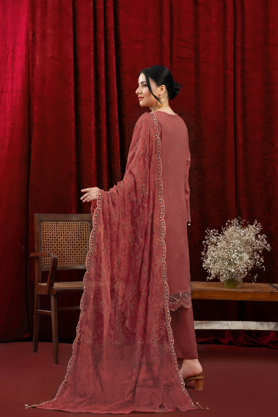 KHAAS EXCLUSIVE UNSTITCHED-3PC LUXURY FINE SWISS FESTIVE EDIT