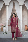 KAHANI - 3PC UNSTITCHED JACQUARD EMBROIDERED SUITS