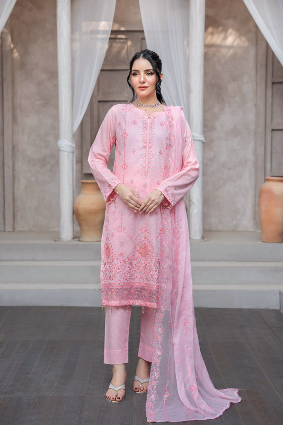 KAHANI - 3PC UNSTITCHED JACQUARD EMBROIDERED SUITS