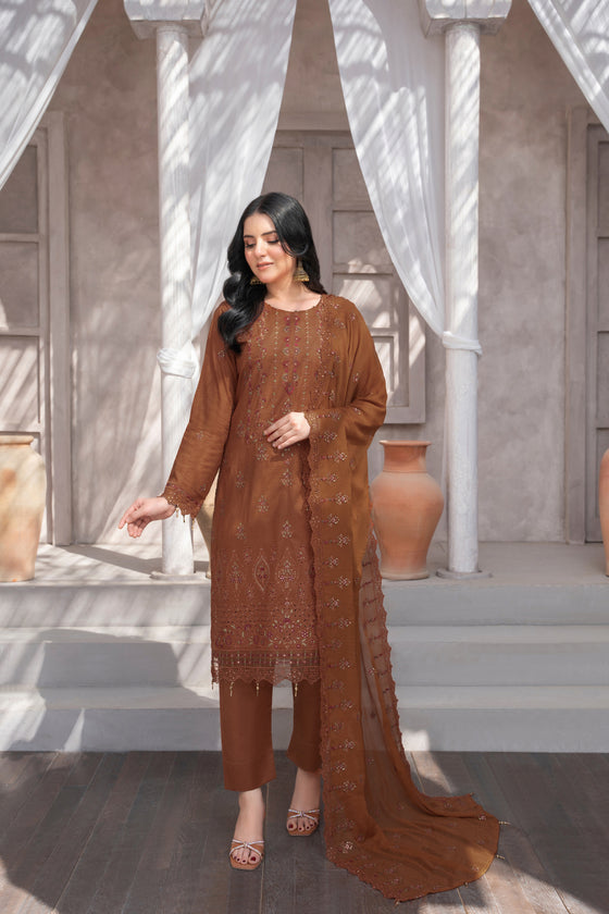 KAHANI - 3PC UNSTITCHED JACQUARD EMBROIDERED SUITS