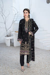 Khayal-Unstitched-3Pc Embroidered Cotton Suit