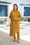 Khayal-Unstitched-3Pc Embroidered Cotton Suit