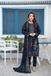 Khayal-Unstitched-3Pc Embroidered Cotton Suit