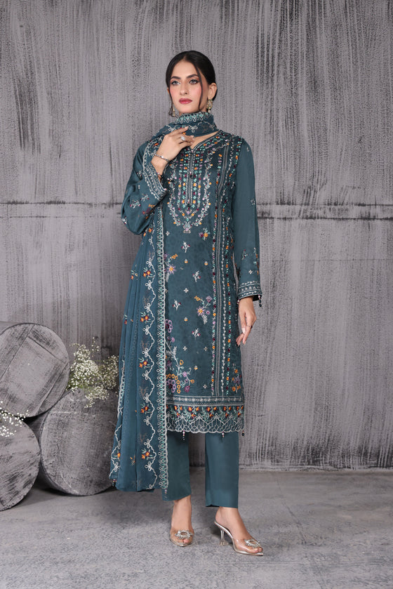 KAHANI CHAPTER-2-LUXURY EXCLUSIVE JACQUARD FESTIVE EDIT-3pc Unstitched