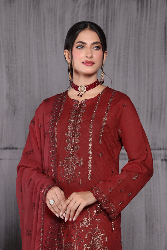 KAHANI CHAPTER-2-LUXURY EXCLUSIVE JACQUARD FESTIVE EDIT-3pc Unstitched