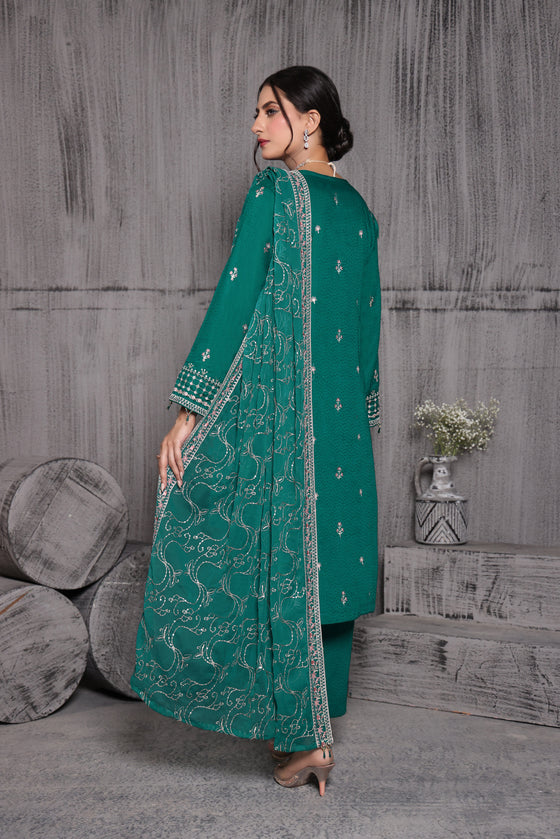 KAHANI CHAPTER-2-LUXURY EXCLUSIVE JACQUARD FESTIVE EDIT-3pc Unstitched