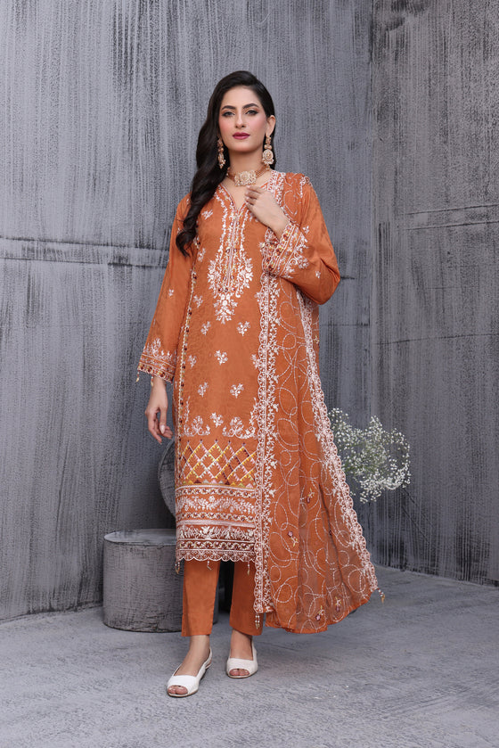 KAHANI CHAPTER-2-LUXURY EXCLUSIVE JACQUARD FESTIVE EDIT-3pc Unstitched