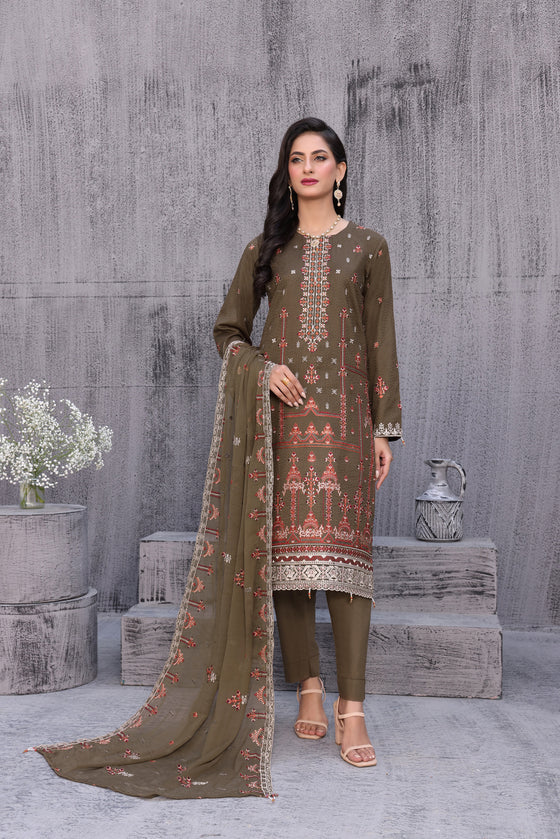 KAHANI CHAPTER-2-LUXURY EXCLUSIVE JACQUARD FESTIVE EDIT-3pc Unstitched