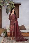 MIZAJ EXCLUSIVE UNSTITCHED-3PC LUXURY FESTIVE CHEQUE COTTON