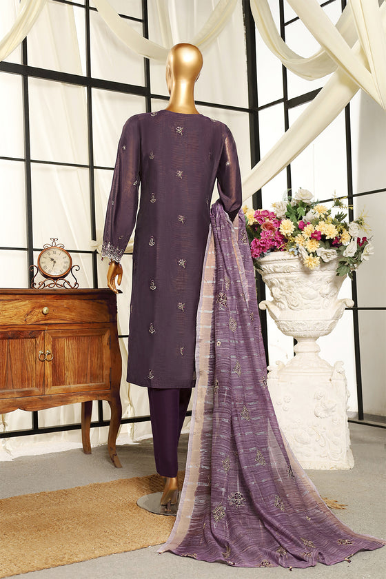 MANNAT SPECIAL- Unstitched 3Pc Embroidered Cotton Suit