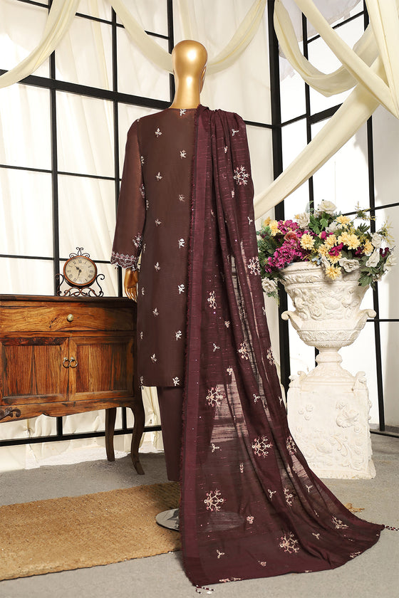 MANNAT SPECIAL- Unstitched 3Pc Embroidered Cotton Suit