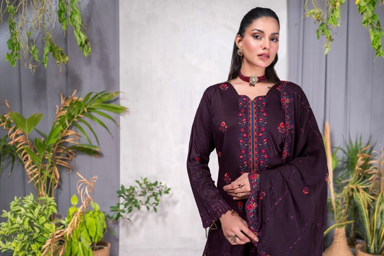 MUSHQ SPECIAL -Unstitched-3Pc Embroidered Cotton Suit