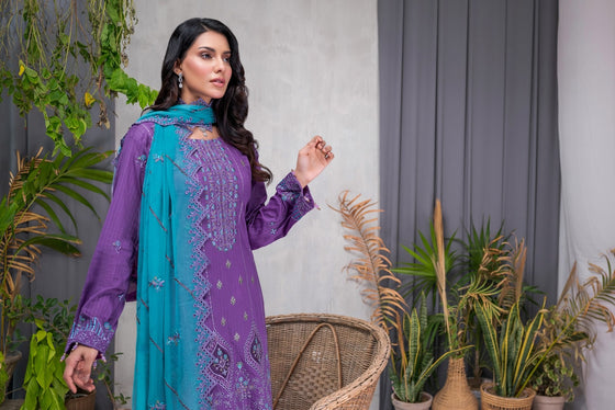 MUSHQ SPECIAL -Unstitched-3Pc Embroidered Cotton Suit