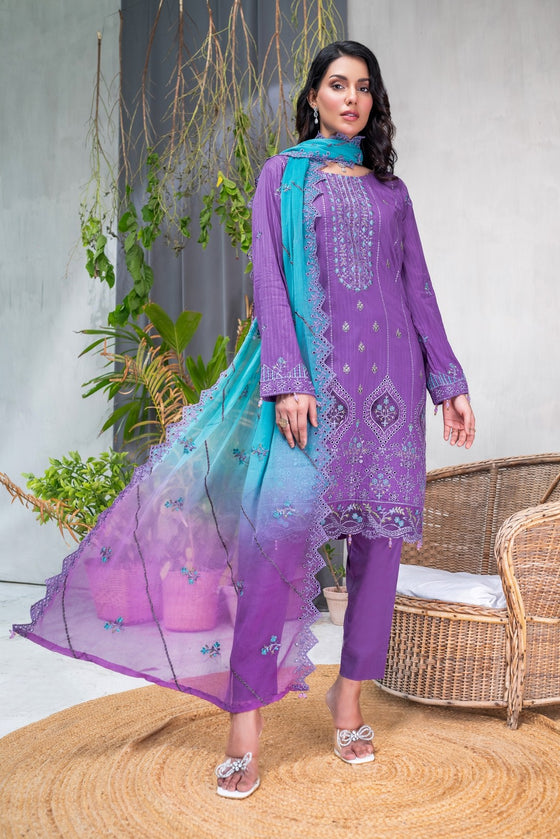 MUSHQ SPECIAL -Unstitched-3Pc Embroidered Cotton Suit