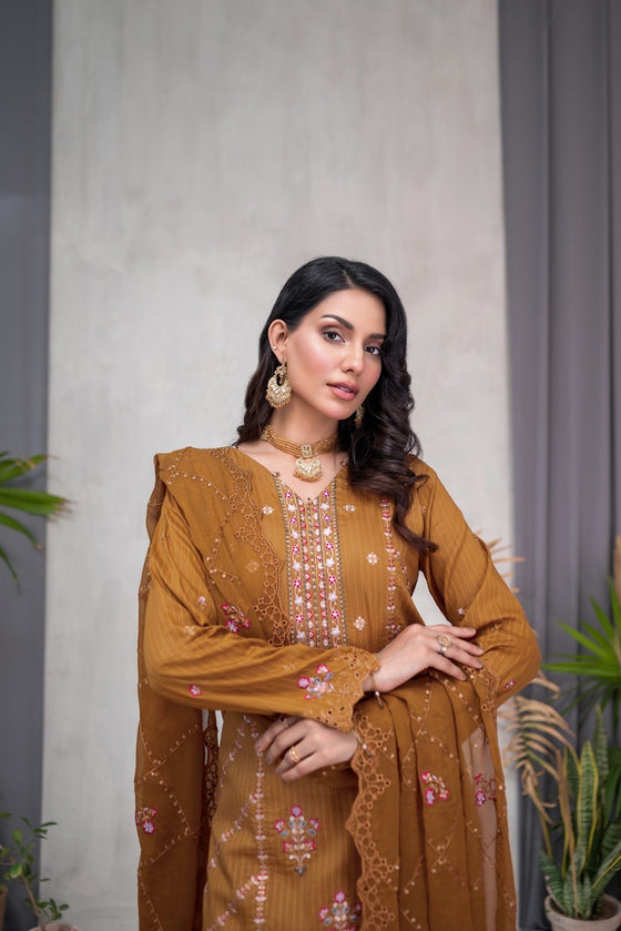 MUSHQ SPECIAL -Unstitched-3Pc Embroidered Cotton Suit