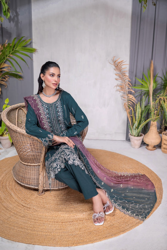 MUSHQ SPECIAL -Unstitched-3Pc Embroidered Cotton Suit