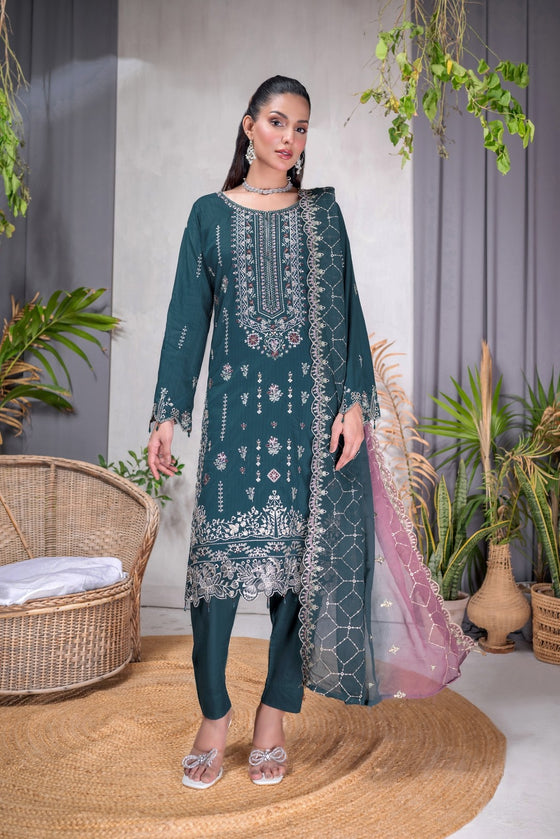 MUSHQ SPECIAL -Unstitched-3Pc Embroidered Cotton Suit