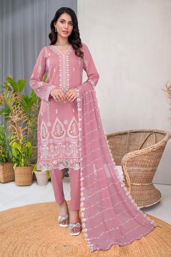 MUSHQ SPECIAL -Unstitched-3Pc Embroidered Cotton Suit