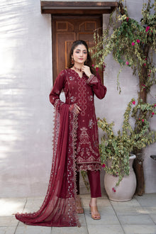  MUSHQ KHAAS -Unstitched-3Pc Embroidered Cotton Suit