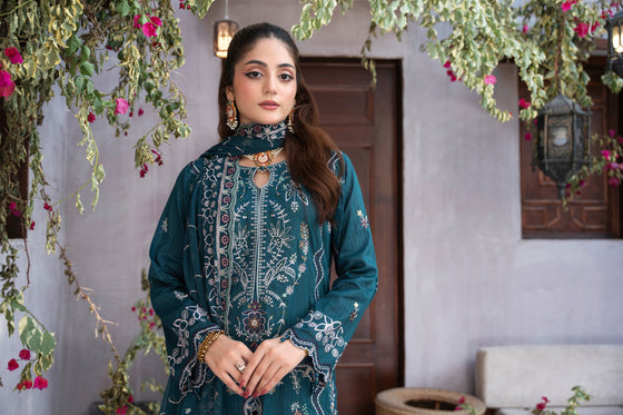 MUSHQ KHAAS -Unstitched-3Pc Embroidered Cotton Suit