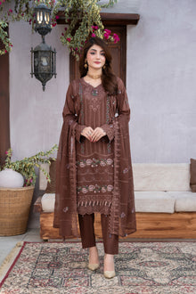  MUSHQ KHAAS -Unstitched-3Pc Embroidered Cotton Suit