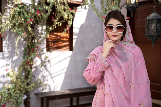 MUSHQ KHAAS -Unstitched-3Pc Embroidered Cotton Suit