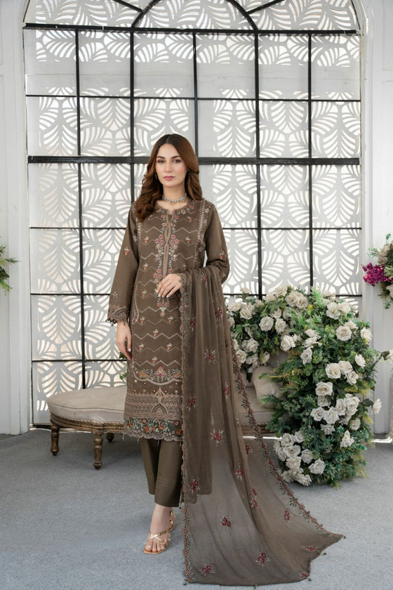 MUSHQ -Unstitched-3Pc Embroidered Cotton Suit