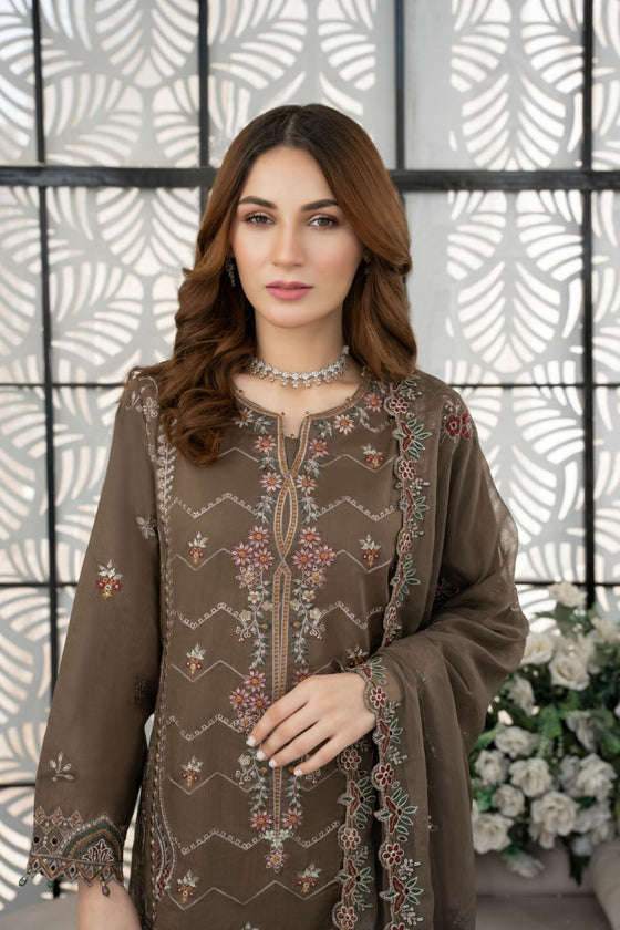 MUSHQ -Unstitched-3Pc Embroidered Cotton Suit