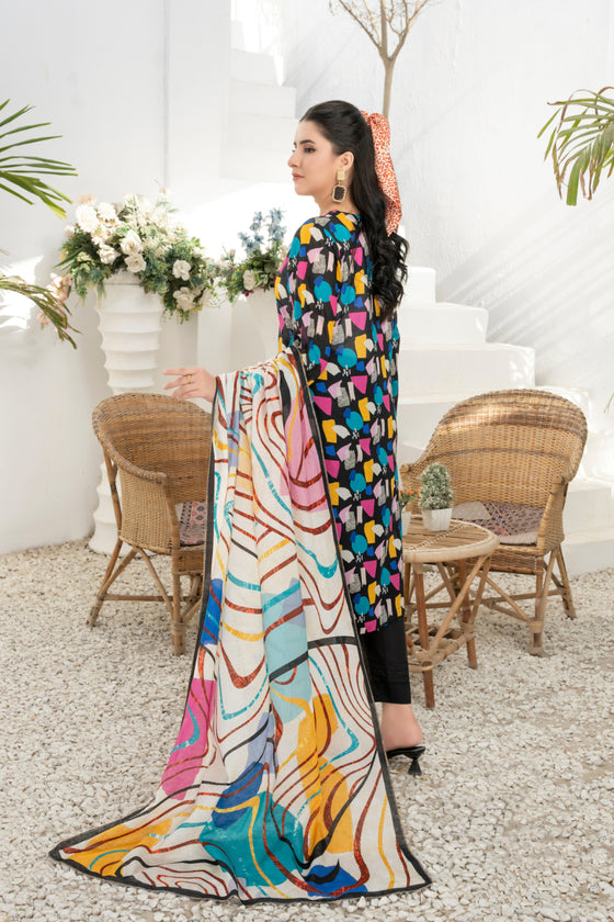 Digital Printed Lawn -3pc Unstitched