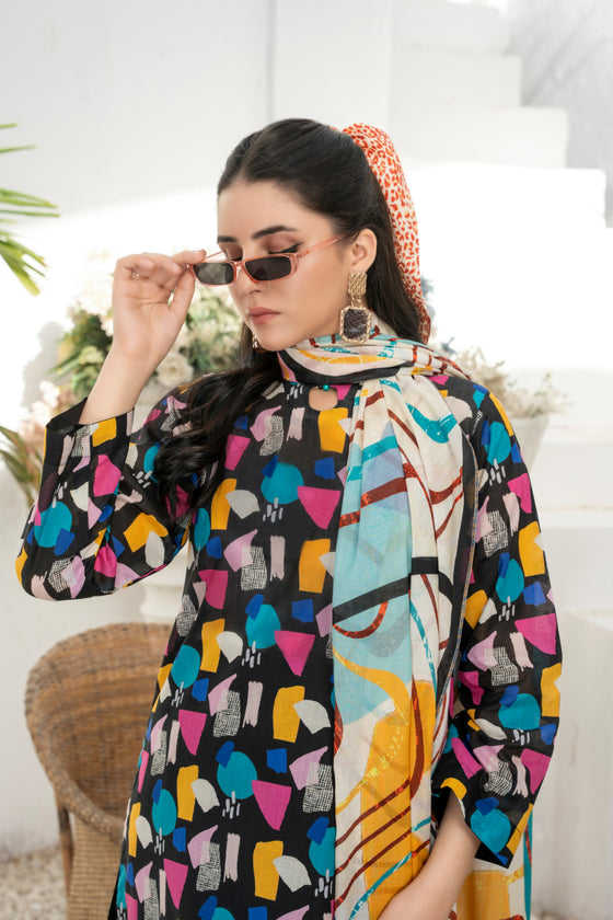 Digital Printed Lawn -3pc Unstitched