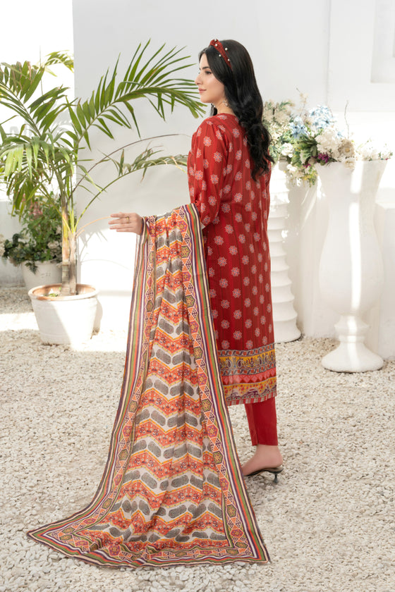 Digital Printed Lawn -3pc Unstitched