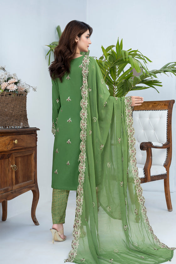 RAABTA-Unstitched-3Pc Cotton Embroidered Suit