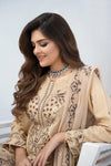 RAABTA-Unstitched-3Pc Cotton Embroidered Suit