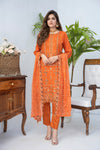 RAABTA-Unstitched-3Pc Cotton Embroidered Suit