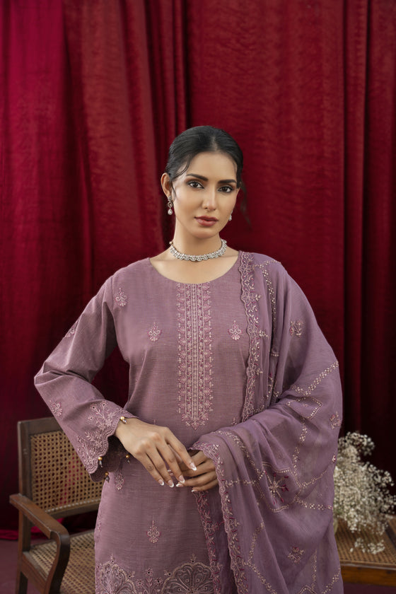 REGAL UNSTITCHED-3PC LUXURY MULTI-TEXTURE COTTON FESTIVE EDIT