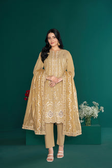  REGAL UNSTITCHED-3PC LUXURY MULTI-TEXTURE COTTON FESTIVE EDIT